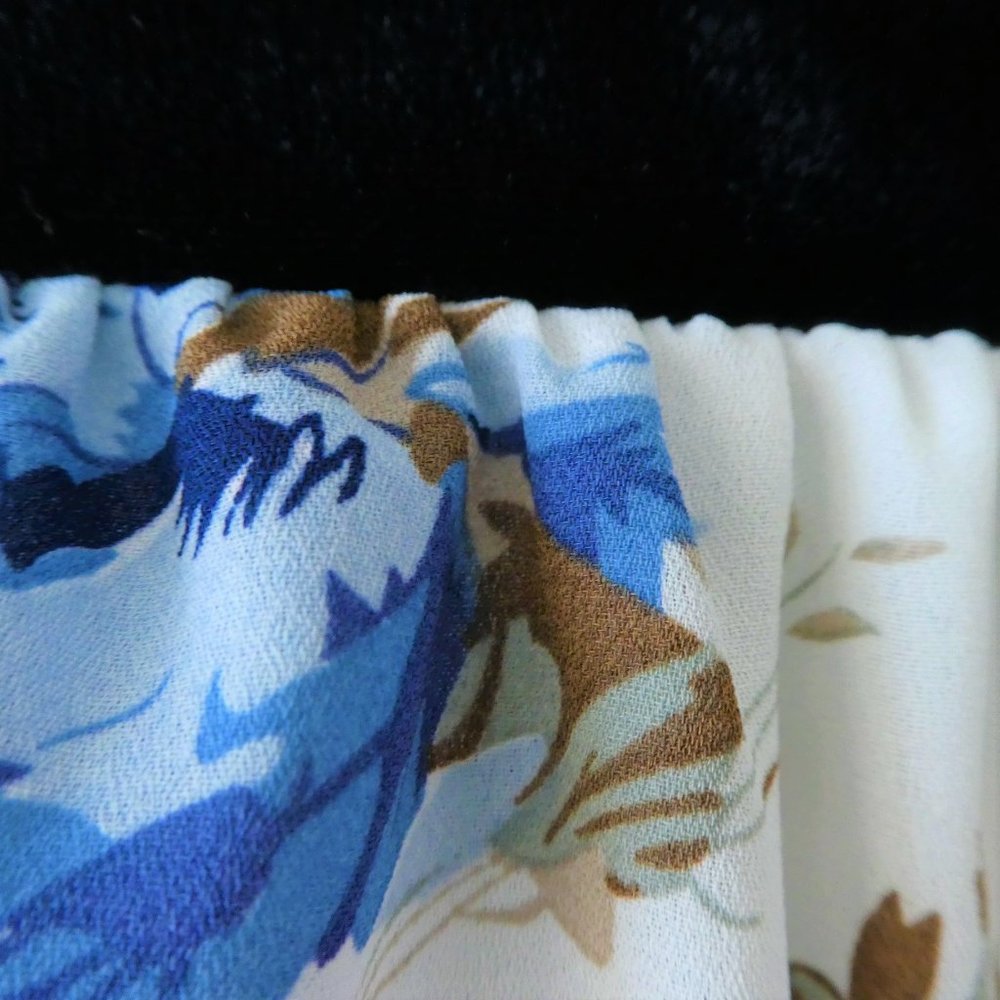 Velvet Space 46 Skirt Midi Floral Lined Velvet Waistband Side Zip Full S - Picture 5 of 8